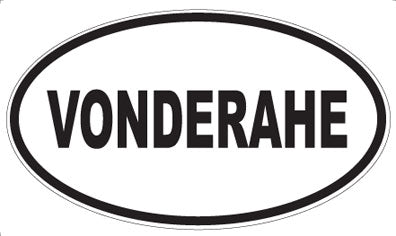 VONDERAHE - Oval Sticker