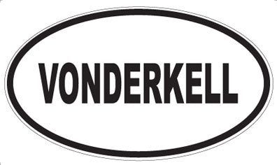 VONDERKELL - Oval Sticker