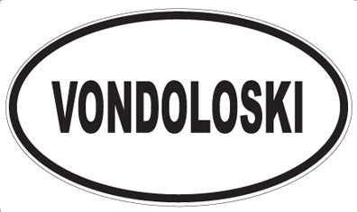 VONDOLOSKI - Oval Sticker