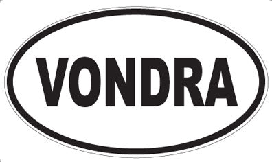 VONDRA - Oval Sticker