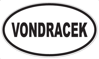 VONDRACEK - Oval Sticker