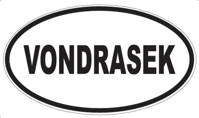 VONDRASEK - Oval Sticker