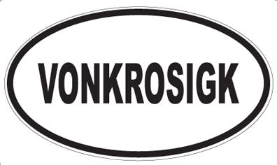 VONKROSIGK - Oval Sticker