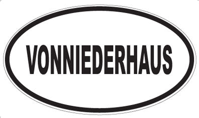 VONNIEDERHAUS - Oval Sticker