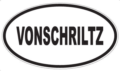 VONSCHRILTZ - Oval Sticker