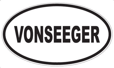 VONSEEGER - Oval Sticker
