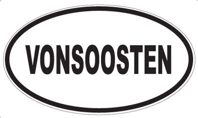 VONSOOSTEN - Oval Sticker