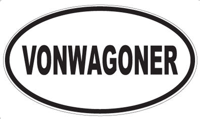 VONWAGONER - Oval Sticker
