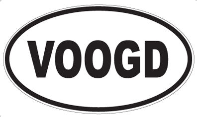 VOOGD - Oval Sticker