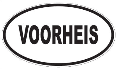 VOORHEIS - Oval Sticker