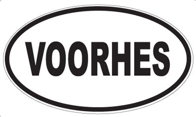 VOORHES - Oval Sticker