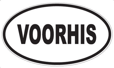 VOORHIS - Oval Sticker