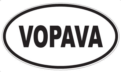 VOPAVA - Oval Sticker