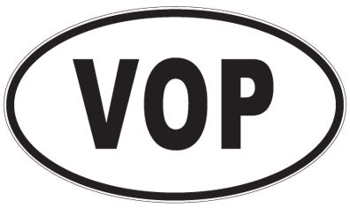 VOP - 3 Letter Initials Oval Magnet