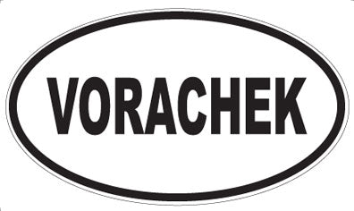 VORACHEK - Oval Sticker