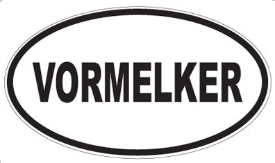 VORMELKER - Oval Sticker
