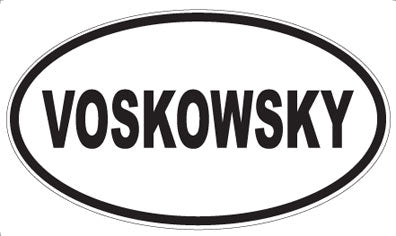 VOSKOWSKY - Oval Sticker