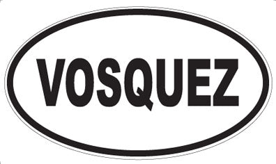VOSQUEZ - Oval Sticker