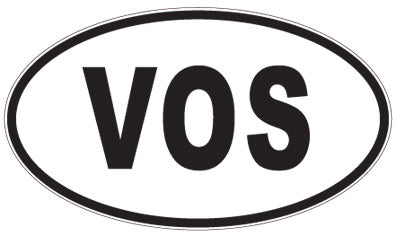 VOS - 3 Letter Initials Oval Magnet