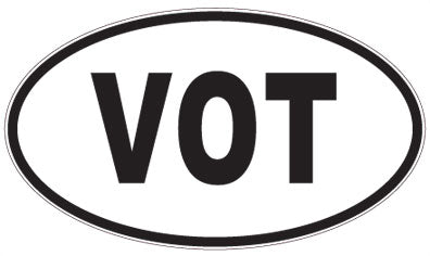 VOT - 3 Letter Initials Oval Magnet