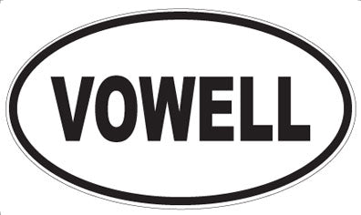 VOWELL - Oval Sticker