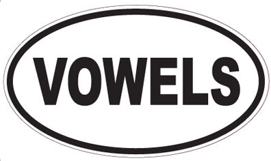 VOWELS - Oval Sticker