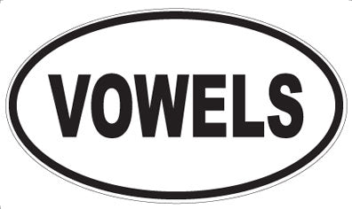 VOWELS - Oval Magnet
