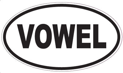 VOWEL - Oval Magnet