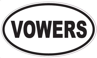 VOWERS - Oval Sticker