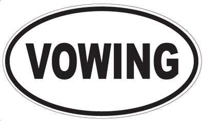 VOWING - Oval Sticker