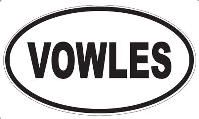 VOWLES - Oval Sticker
