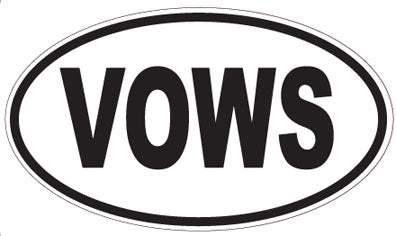 VOWS - Oval Sticker