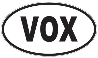 VOX - 3 Letter Initials Oval Magnet