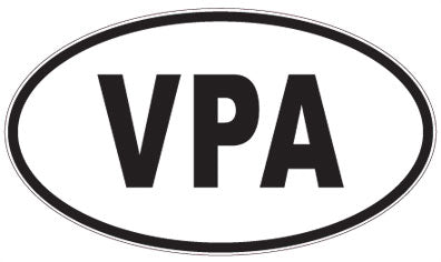 VPA - 3 Letter Initials Oval Magnet