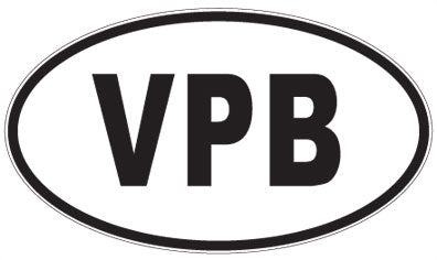 VPB - 3 Letter Initials Oval Magnet