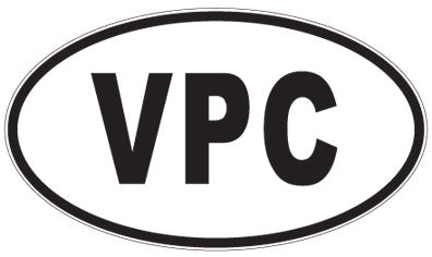 VPC - 3 Letter Initials Oval Magnet