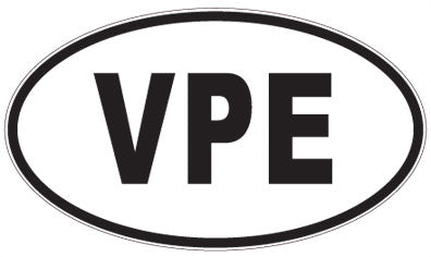 VPE - 3 Letter Initials Oval Magnet