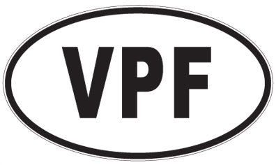 VPF - 3 Letter Initials Oval Sticker