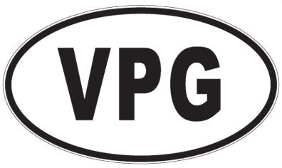 VPG - 3 Letter Initials Oval Magnet