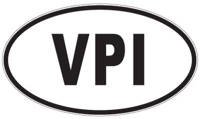 VPI - 3 Letter Initials Oval Magnet