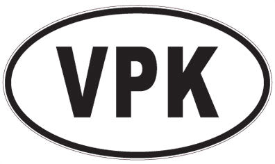 VPK - 3 Letter Initials Oval Magnet