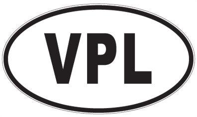 VPL - 3 Letter Initials Oval Magnet