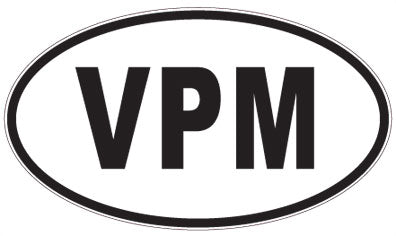 VPM - 3 Letter Initials Oval Magnet