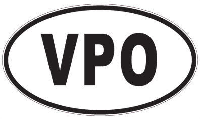 VPO - 3 Letter Initials Oval Magnet