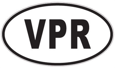 VPR - 3 Letter Initials Oval Magnet