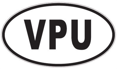 VPU - 3 Letter Initials Oval Magnet