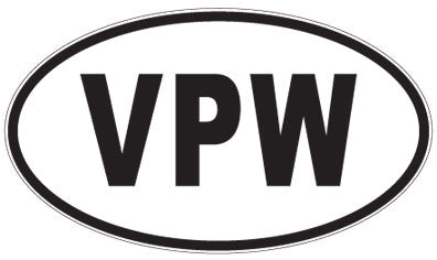 VPW - 3 Letter Initials Oval Magnet