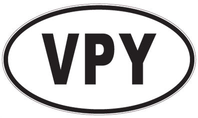 VPY - 3 Letter Initials Oval Sticker