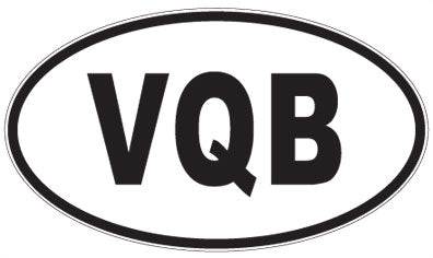 VQB - 3 Letter Initials Oval Magnet