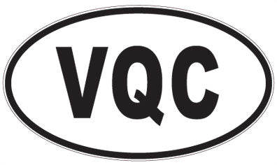 VQC - 3 Letter Initials Oval Magnet